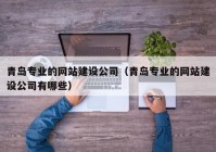 青岛专业的网站建设公司（青岛专业的网站建设公司有哪些）