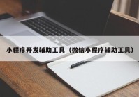 小程序开发辅助工具（微信小程序辅助工具）