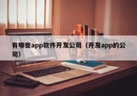 有哪些app软件开发公司（开发app的公司）