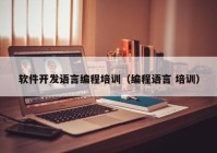 软件开发语言编程培训（编程语言 培训）