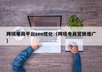 跨境电商平台seo优化（跨境电商营销推广）