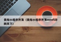 贵阳小程序开发（贵阳小程序开发mmfl华网天下）