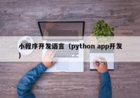 小程序开发语言（python app开发）