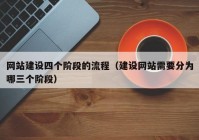 网站建设四个阶段的流程（建设网站需要分为哪三个阶段）