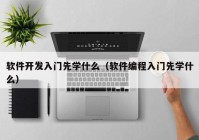 软件开发入门先学什么（软件编程入门先学什么）