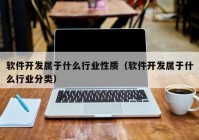 软件开发属于什么行业性质（软件开发属于什么行业分类）