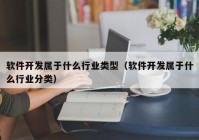 软件开发属于什么行业类型（软件开发属于什么行业分类）