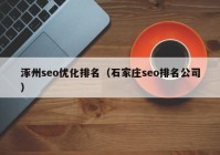 涿州seo优化排名（石家庄seo排名公司）