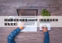 网站建设实训报告3000字（网站建设实训报告范文）