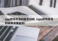 app软件开发的前景好吗（app软件开发的未来发展趋势）