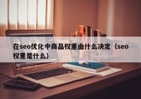 在seo优化中商品权重由什么决定（seo权重是什么）